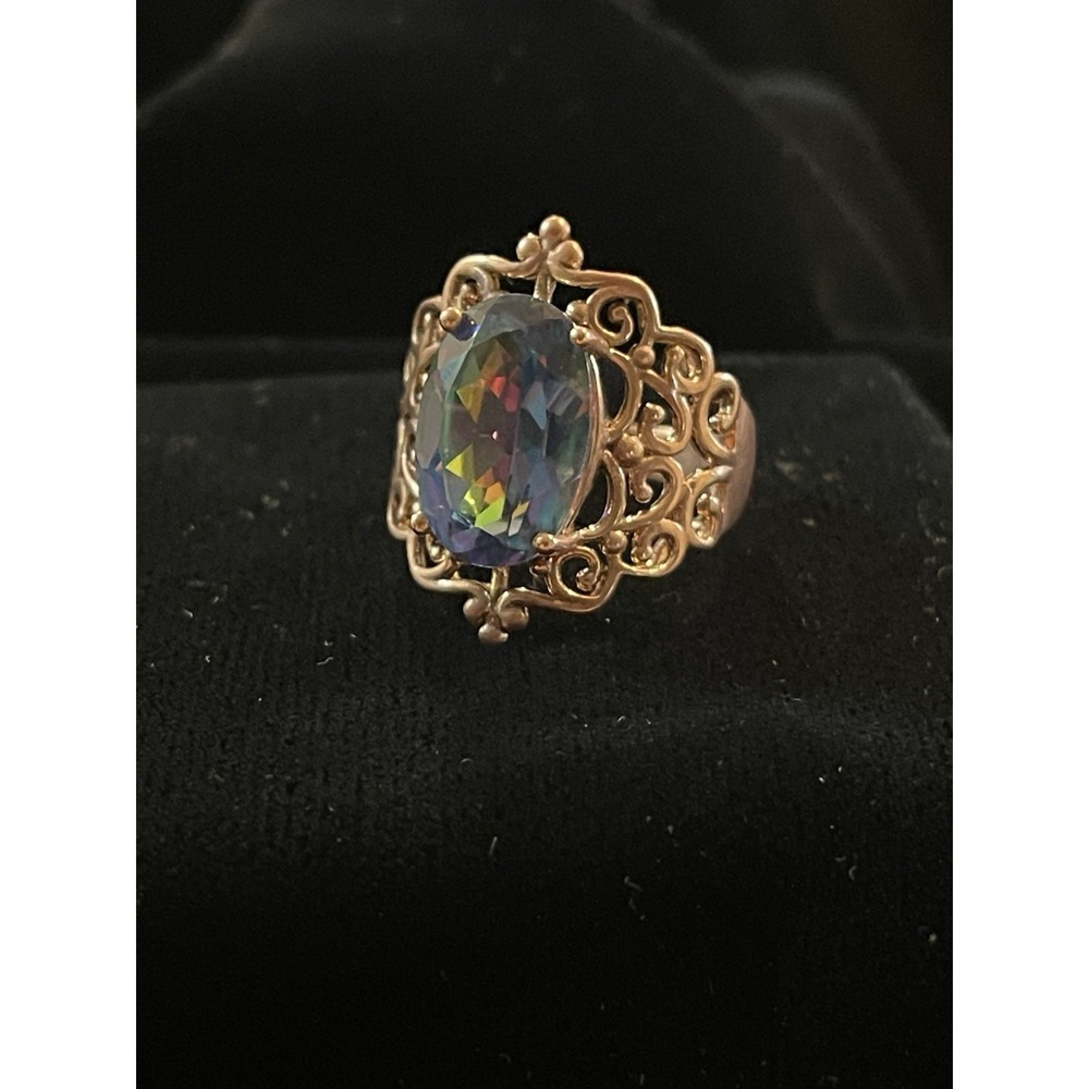 JTV BBJ Mystic Topaz Copper Ring Size 6